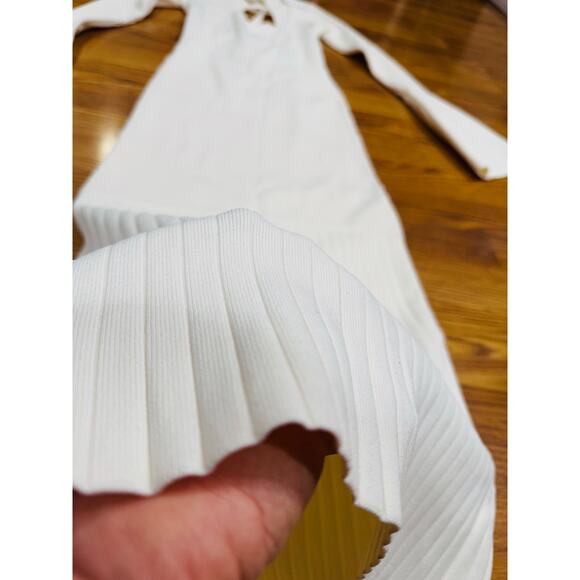 ALEXIS pearl bodycon knit midi open back Medella Dress medium - Picture 10 of 15